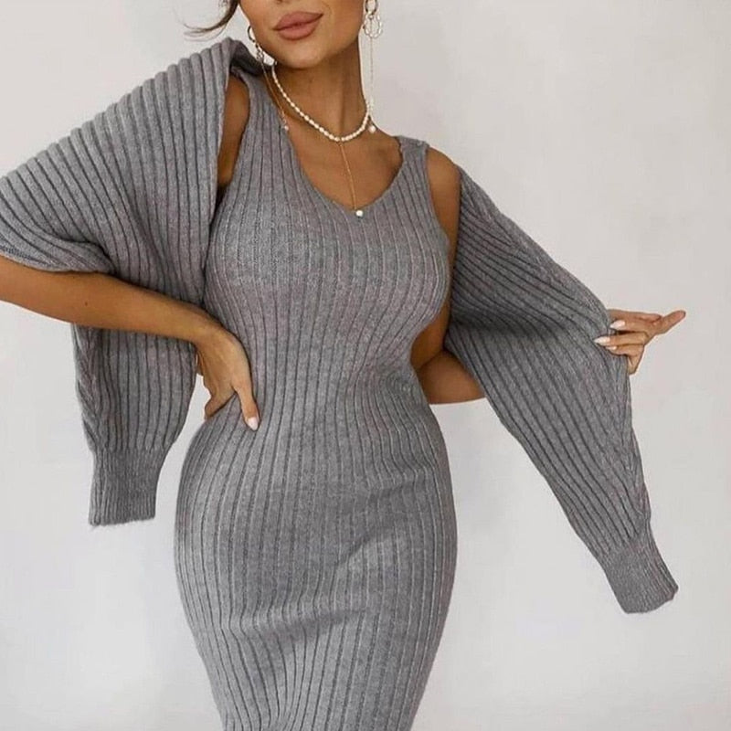 Cozy Two Piece Sweater Dress