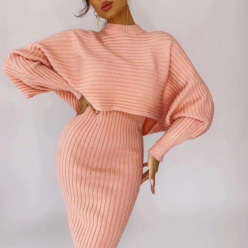 Cozy Two Piece Sweater Dress